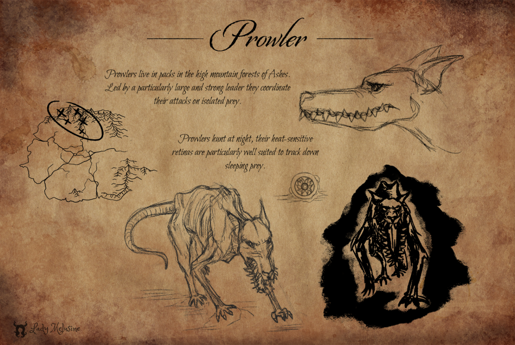 Fantastic animal sketch Prowler Lady Melusine